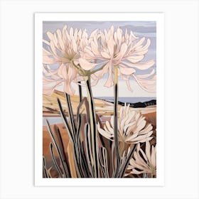 Agapanthus 1 Flower Painting Art Print