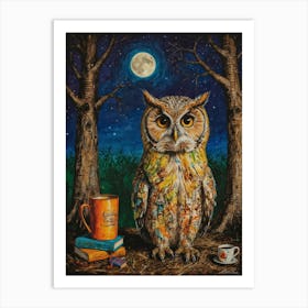 Owl In The Woods Art Print