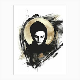 Woman In Black And Gold 3 Art Print