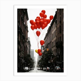 Red Balloons Art Print