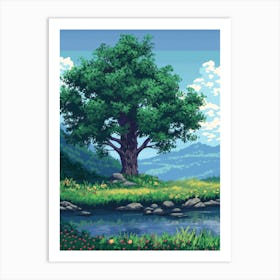 Pixel Art 7 Art Print