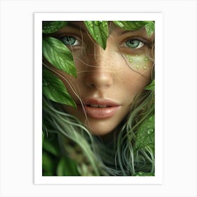 Green Beauty Art Print