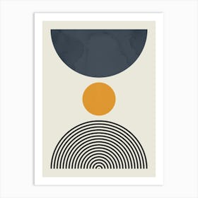 Lines and circles 6 1 Art Print