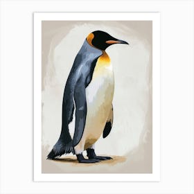 King Penguin Dunedin Taiaroa Head Minimalist Illustration 3 Art Print