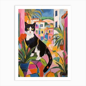 Painting Of A Cat In Malaga Spain 2 Art Print