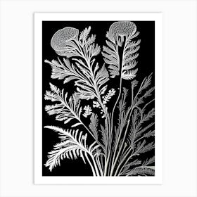 Dill Leaf Linocut Art Print