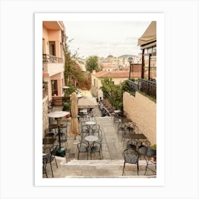 Greek Cafe in the Plaka of Athens Art Print