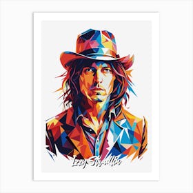 Gnr Izzy Stradlin 01 Portrait Music Icon Style WPAP Pop Art Art Print