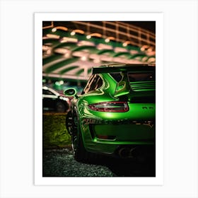 Green Porsche 911 Gtr 2 Art Print