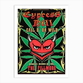 Cypress Hill Concert Poster 1995 F 205 Fillmore Art Print