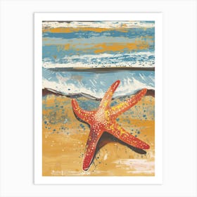 Starfish On The Beach 12 Art Print