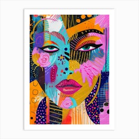 Woman'S Face 158 Art Print