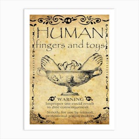 Human Fingers And Toys Art Print