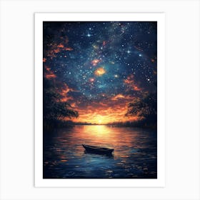 Starry Night Sky 5 Art Print