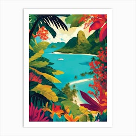 Tropical Island Landscape 2 Art Print