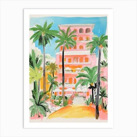 The Palms Hotel & Spa   Miami Beach, Florida   Resort Storybook Illustration 1 Art Print