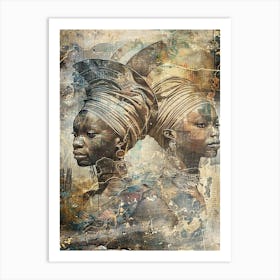 African Ethnic Tribal Illustration Art 17 Art Print