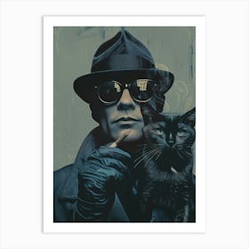 Man With A Cat Art Print