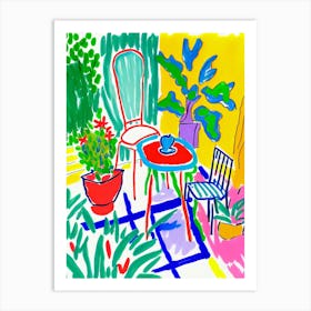 Illustration Of A Garden Art Print