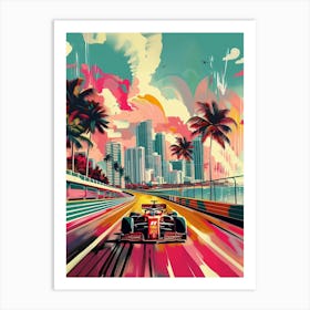 Miami F1 Art Print