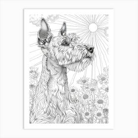 Sunny Airedale Terrier 1 Art Print