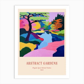 Colourful Gardens Shinjuku Gyoen National Gardens Japan 1 Red Poster Art Print