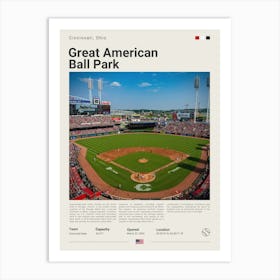 Baseball - Cincinnati Reds - Great American Ball Park 1 Art Print