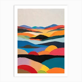 Abstract Colorful Minimalist Landscape Painting (16) Art Print