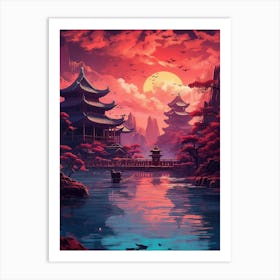 Asian Landscape Painting 9 Art Print