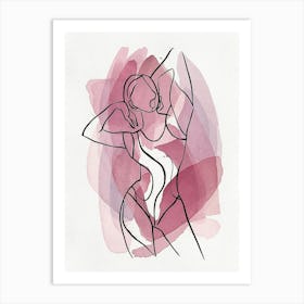 Abstract Watercolor Of A Woman Art Print