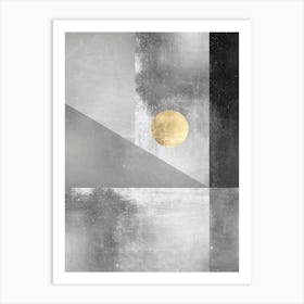 Metal and gold geometry 17 Art Print