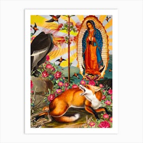 Guadalupe of the Fox and Vulture Art Print