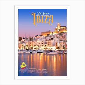 Ibiza At Night Art Print