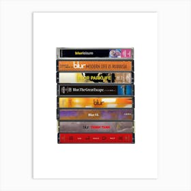 Blur Albums - Cassette Print Music Poster Art Print