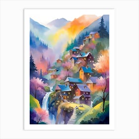 Asian Village Art Print