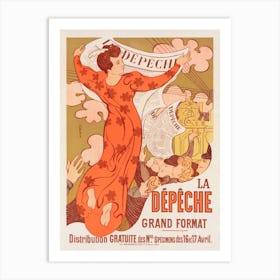 La Dépêche De Toulouse Newspaper Poster, Maurice Denis Art Print