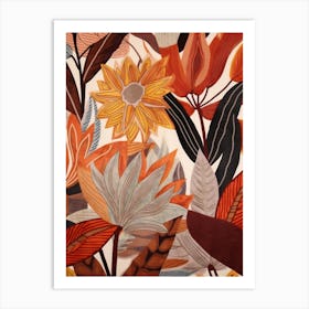 Fall Botanicals Amaryllis 2 Art Print