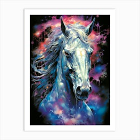 Horse In Space Art Print