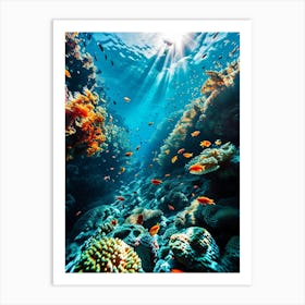 Coral Reef With Fishes Art Print