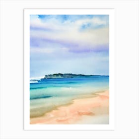 Byron Bay 2, Australia Watercolour Art Print