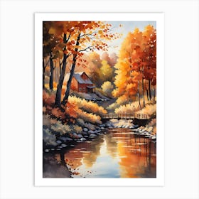 Autumn By The River 1 Art Print