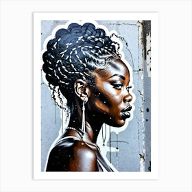 Graffiti Mural Of Beautiful Black Woman 311 Art Print