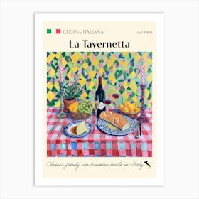 La Tavernetta Trattoria Italian Poster Food Kitchen Art Print