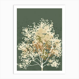 Sycamore Tree Minimal Japandi Illustration 2 Art Print