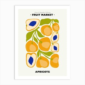 The Fruit Market Apricot Illustration Maximalist Art Print