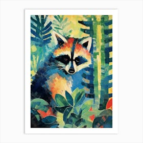 Raccoon Matisse Inspired Woodland 2 Art Print