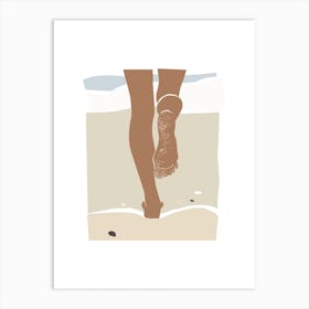 Summer Beach Walk Cutuot Legs Art Print