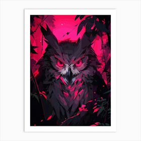 Owl In The Forest Art Print