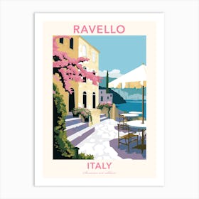 Ravello, Italy, Flat Pastels Tones Illustration 4 Poster Art Print