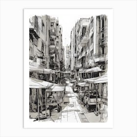 Street Sketch Art Print